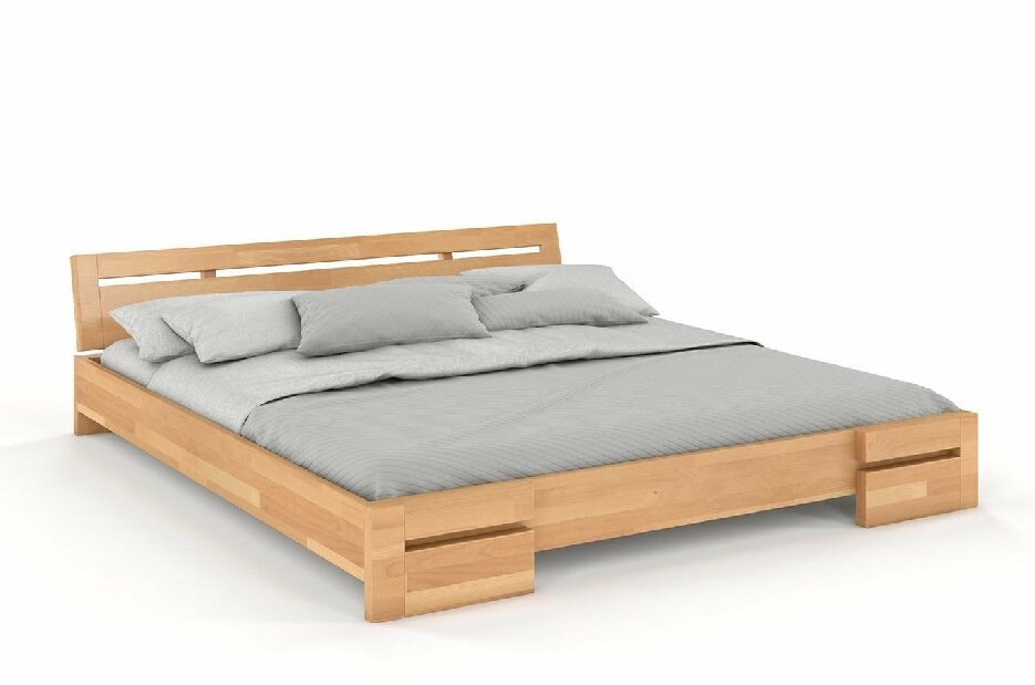 Manželská postel 200 cm Naturlig Bokeskogen (buk)