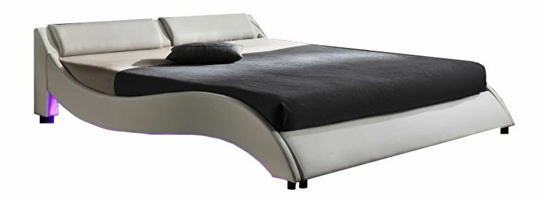 Manželská postel 160 cm Pascale (s roštem a LED) *výprodej
