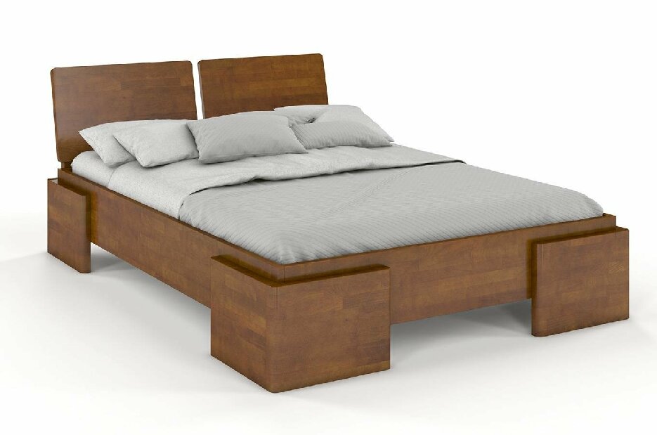 Manželská postel 180 cm Naturlig Jordbaer High (buk)