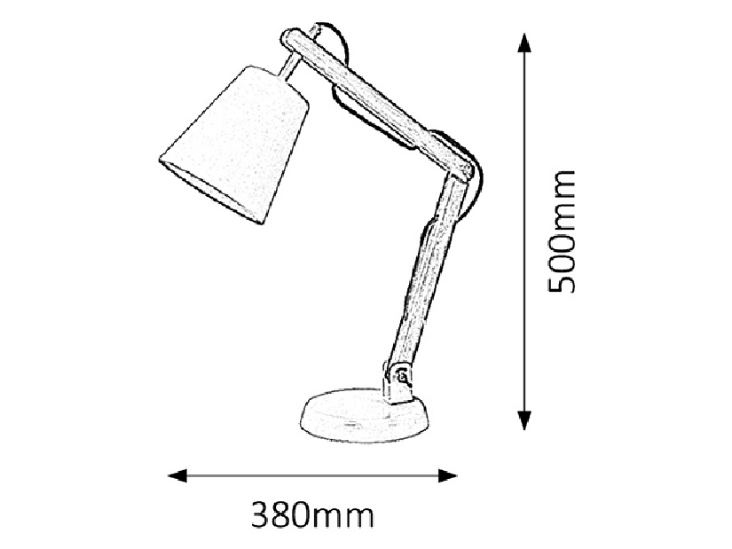Stolní lampa Thomas 4191 (bílá + buk)