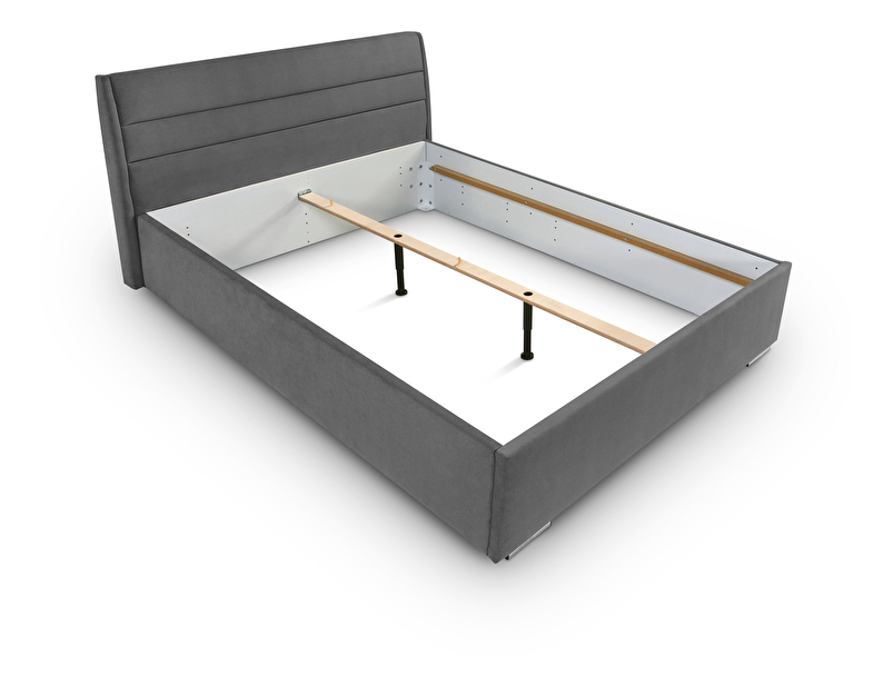 Manželská postel 140 cm BRW Sandra Futon (šedá)