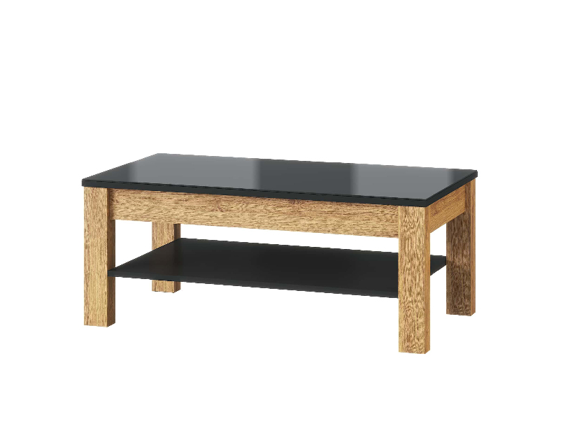Konferenční stolek Kogro 41 (dub camargue + černá matná)