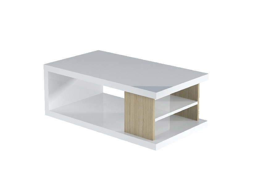 Konferenční stolek Liora (bílá + dub sonoma)