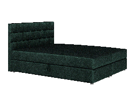 Manželská postel  Boxspring 140x200 cm Waller (s roštem a matrací) (tmavozelená)