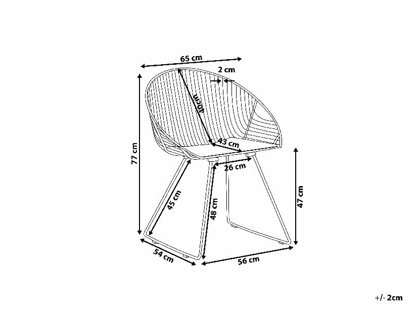 Jídelní židle Auron (stříbrná)