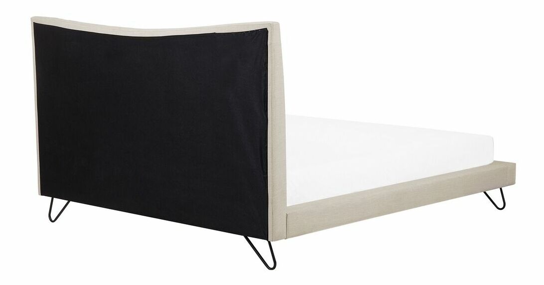 Manželská postel 180 cm LANEL (s roštem) (béžová)