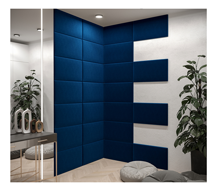 Čalouněný panel Cubic 70x40 cm (tmavě modrá)