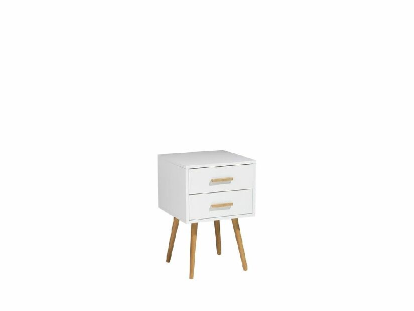Noční stolek Alberta (bílá) menší (2 zásuvky) *výprodej