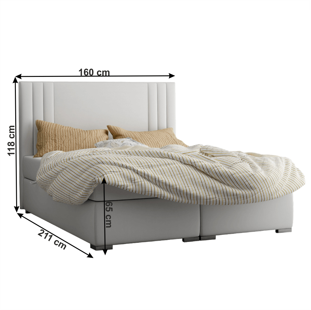 Manželská postel Boxspring 160 cm Murus (s matracemi)