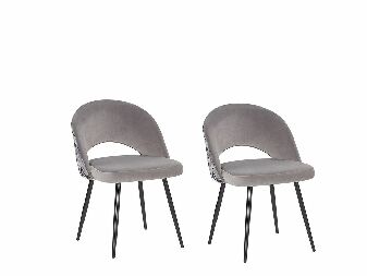 Set 2 ks. jídelních židlí VIVANI (světle šedá)
