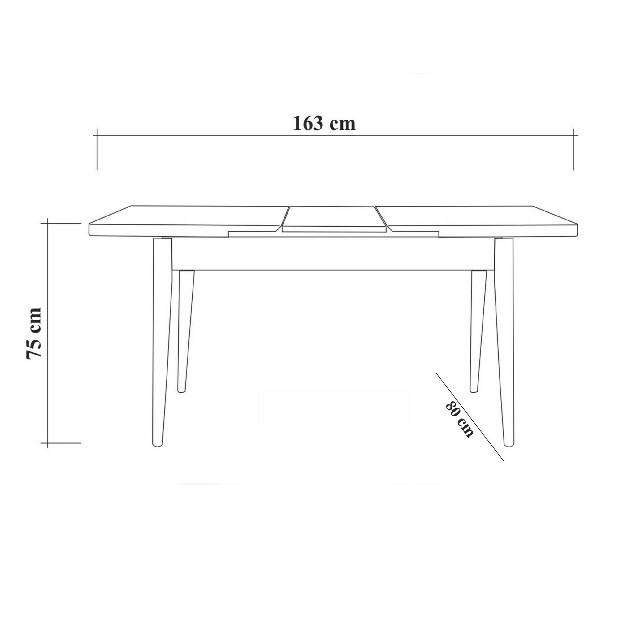 Rozkládací jídelní stůl se 2 židlemi a lavicí Vlasta (bílá + šedá)