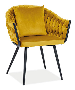 Jídelní židle Nobuko (žlutá + černá)