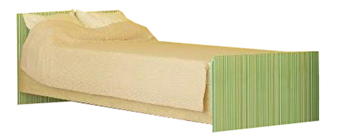 Jednolůžková postel 90 cm Simba rainbow zelená (s roštem)