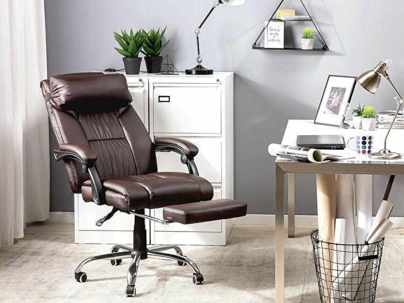 Kancelářská židle Luxy (tmavě hnědá)