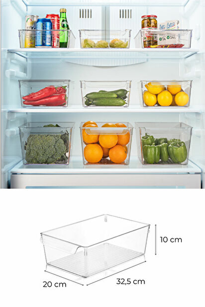 Organizér do chladničky (3 ks.) Fresco 727 (průhledná)