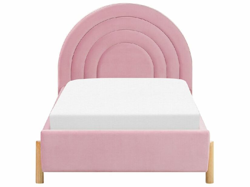 Jednolůžková postel 90 cm Annesile (růžová) (s roštem)