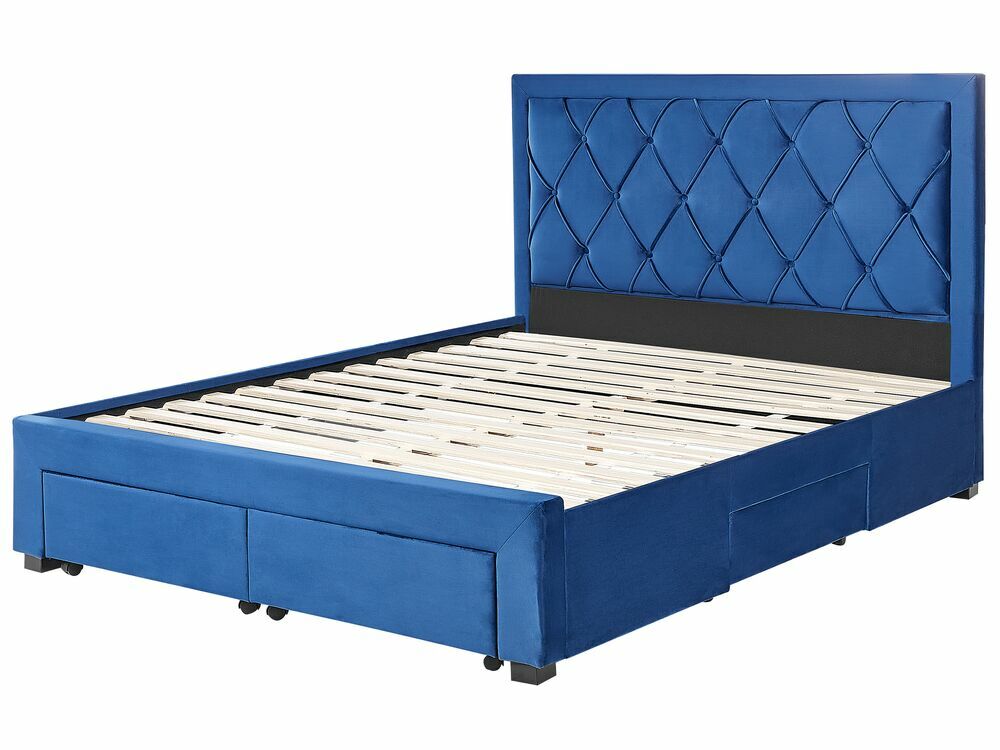 Manželská postel 160 cm Levi (modrá)