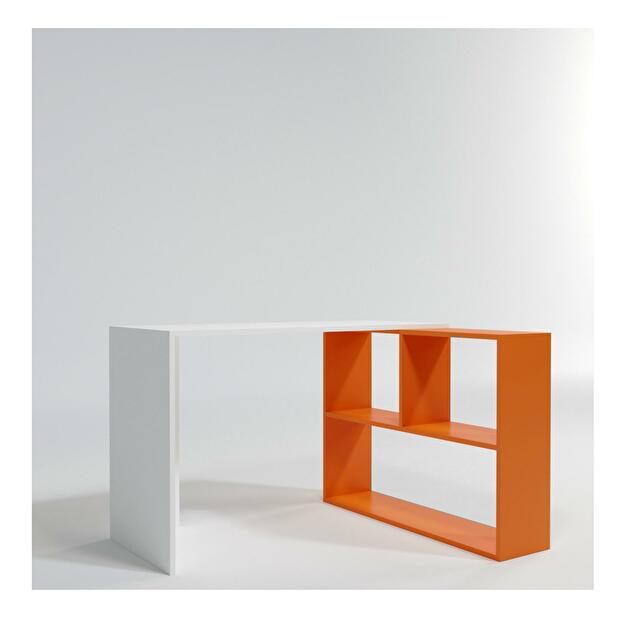 PC stolek Cander (bílá + oranžová)