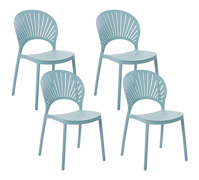 Set 4 ks jídelních židlí Ostza (modrá)