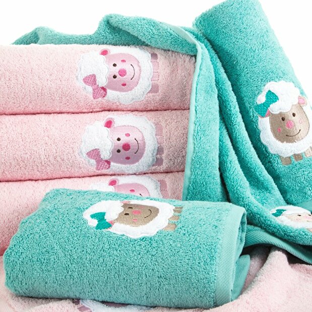 Sada ručníků 70x140 cm Bambino 44 (3 ks) (růžová)