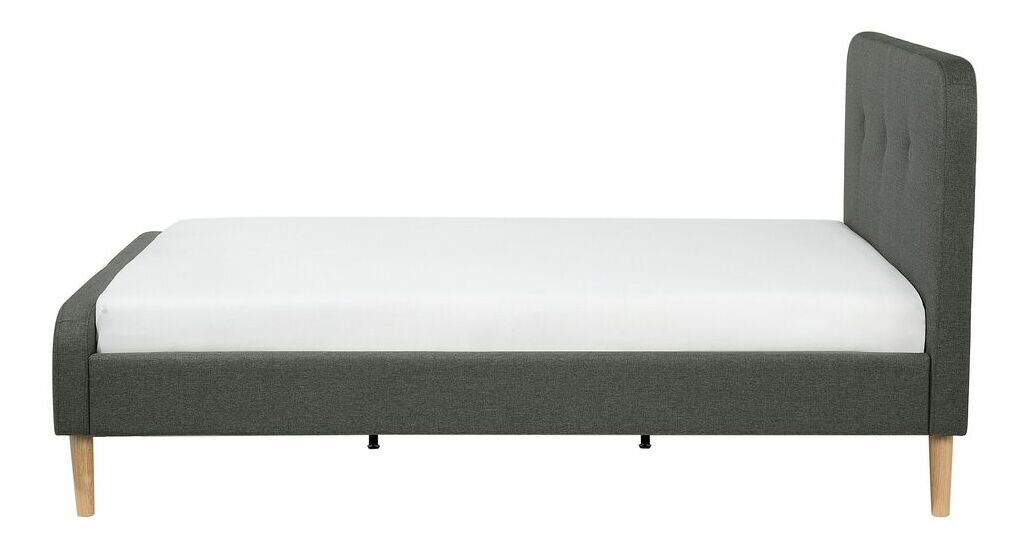 Manželská postel 140 cm ROME (s roštem) (tmavě šedá)