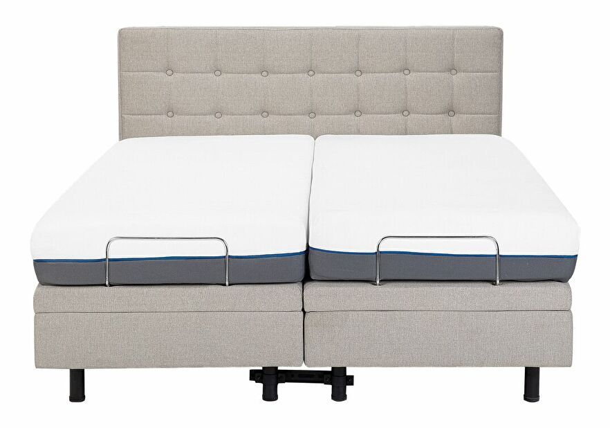 Manželská postel 180 cm DUCHE (béžová)