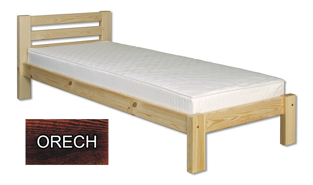 Jednolůžková postel 80 cm LK 127 (masiv) (ořech) *výprodej