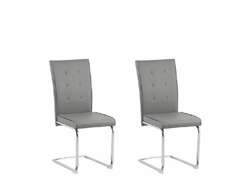 Set 2 ks. jídelních židlí ROVVO (šedá)