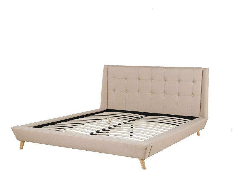 Manželská postel 160 cm TURIN (s roštem) (béžová)