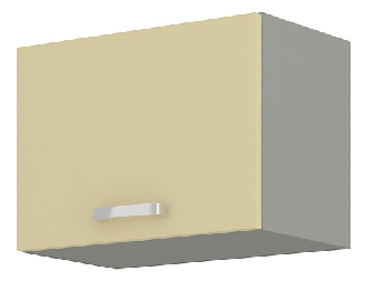 Horní kuchyňská skříňka Kelyn 50 GU 36 1F (lesk krémový + šedá)