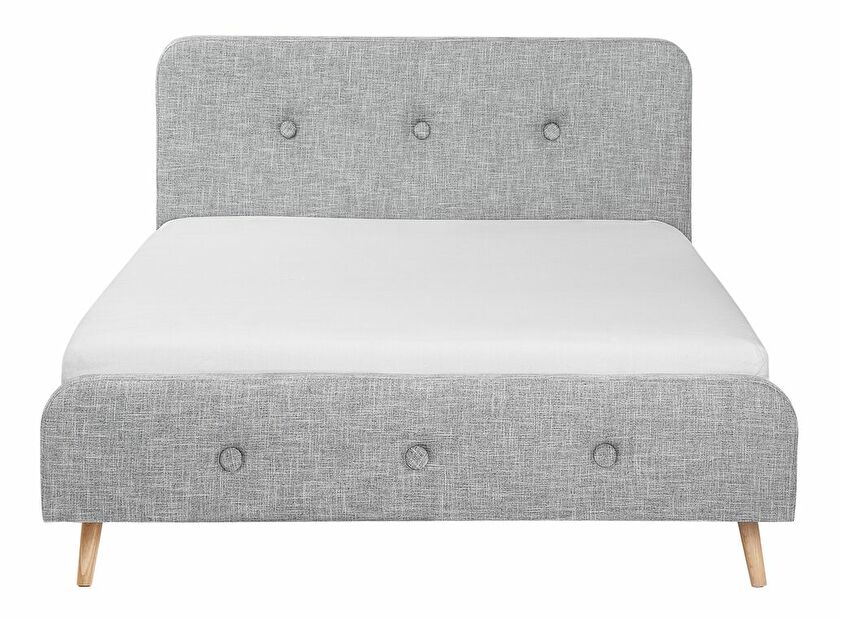 Manželská postel 160 cm ROME (s roštem) (světle šedá)
