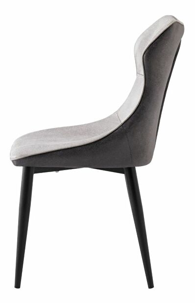 Jídelní židle TABITHA (světle šedá + tmavě šedá + černá)