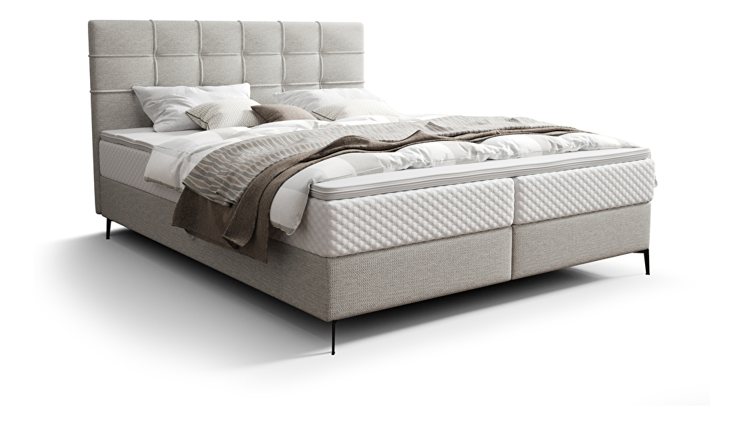 Jednolůžková postel 120 cm Infernus Bonell (světle šedá) (s roštem, s úl. prostorem)