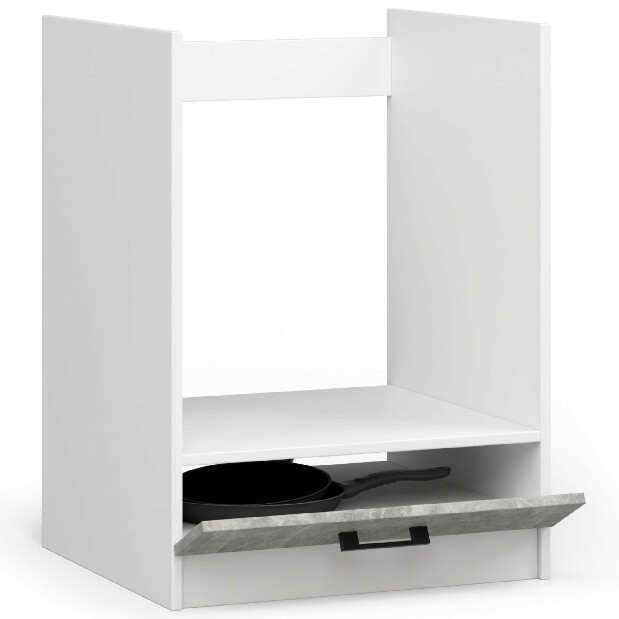 Dolní kuchyňská skříňka Ozara S60KU (bílá + beton)