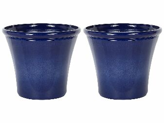 Sada 2 květináčů ⌀ 50 cm Kokki (modrá)