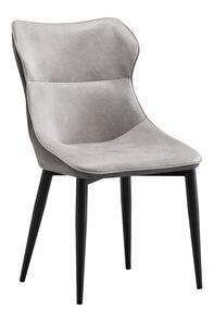 Jídelní židle TABITHA (světle šedá + tmavě šedá + černá)