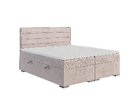 Manželská postel Boxspring 120 cm Benio (světlofialová) (s matrací a úl. prostorem)