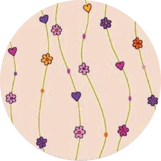Ručně všívaný koberec (tuftovaný) Bakero Kids Flowers Beige Round