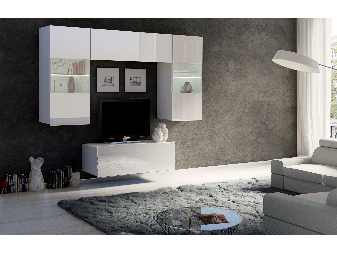 Obývací stěna Calabria C10 (bílá) (bez osvětlení)