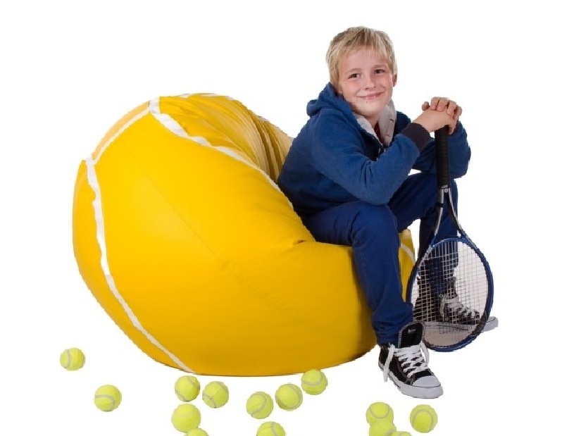 Sedací pytel Tenis XXL (žlutá + bílá)