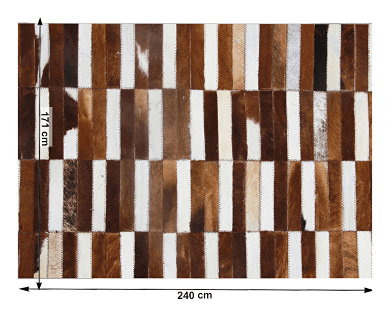 Kožený koberec 171x240 cm Koza typ 5