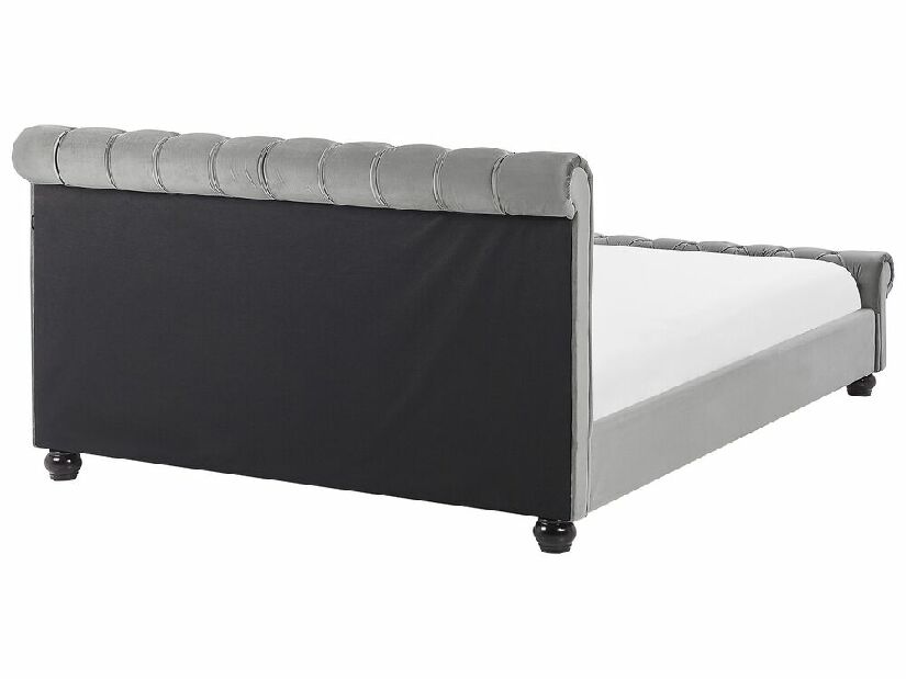 Manželská vodní postel 160 cm Alexandrine (šedá) (s roštem a matrací)
