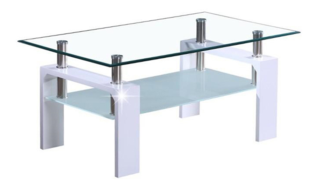Konferenční stolek Latasha NEW (extra vysoký lesk bílý)