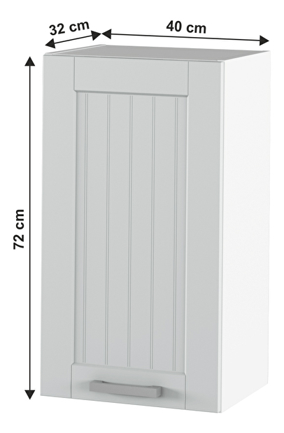 Horní kuchyňská skříňka Janne Typ 4 (světle šedá + bílá)