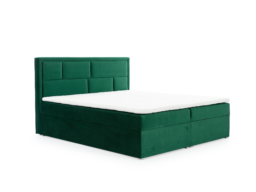 Kontinentální postel 180 cm Menera (zelená)