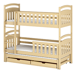 Dětská postel 80 cm VIOLA (s roštem a úl. prostorem) (borovice)