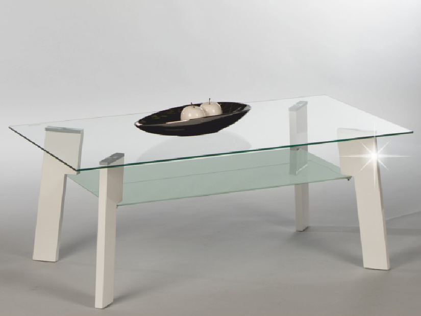 Konferenční stolek Adelo (extra vysoký lesk bílý)