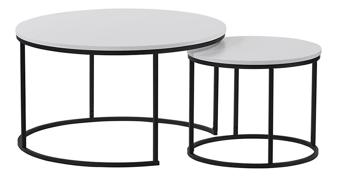 Konferenční stolek Inka (bílá + černá)