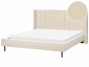 Manželská postel 180 cm Vue (béžové buklé) (s roštem)