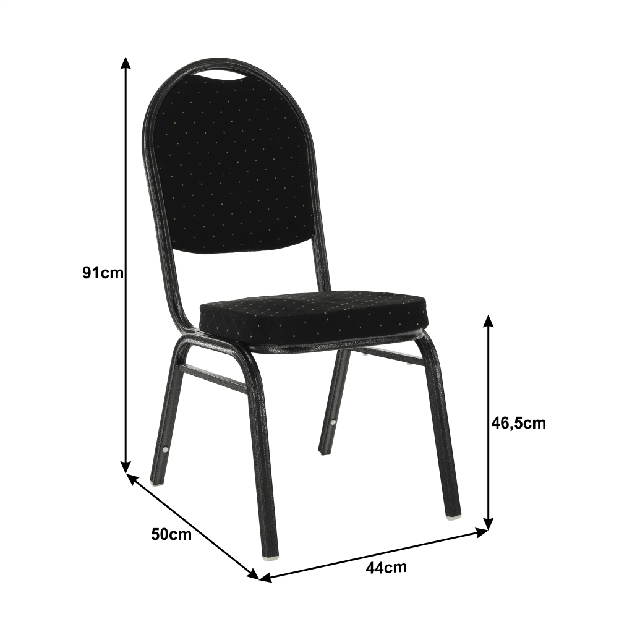 Set 2 ks. jídelních židlí Jarvis (černá) *výprodej